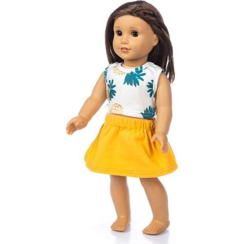 2020 New Pineapple skirt Fit for American Girl Doll Clothes 18-inch Doll , Christmas Girl Gift(only sell clothes)
