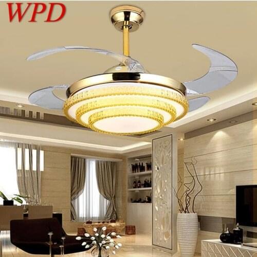 WPD New Ceiling Fan Light Lamp Without Blade Remote Control Modern Luxury LED For Home Living Room