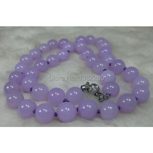 ! wholesale fashion DIY 10mm chalcedony beads jasperite necklace 18" JT6077