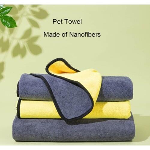 30cm*60cm Nanofibers Dog Cat Puppy Towel Microfiber Strong Absorbing Water Bath Pet Towel Dry Hair Dog Towels
