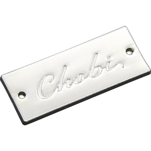 Custom Metal Branding Labels Customized Luxury Designer Famous Brand Logo Tag Sack Metal Tags Logo Metal For Bags Craft Labels