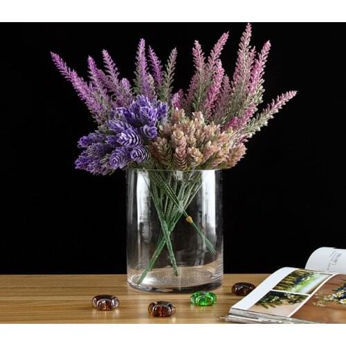 Straight Transparent glass vase hydroponic flower implement crystal vase home decor Tabletop Vase Office Wedding Decor J