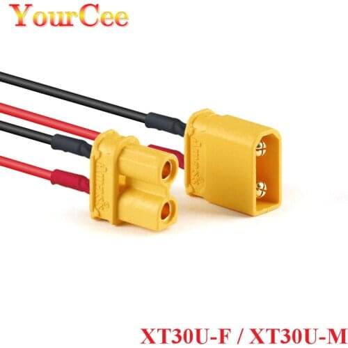 10pcs/5sets AMASS XT30U Male Female Bullet Connector Wire Plug XT30U-F / XT30U-M For RC FPV Lipo Battery RC Quadcopter