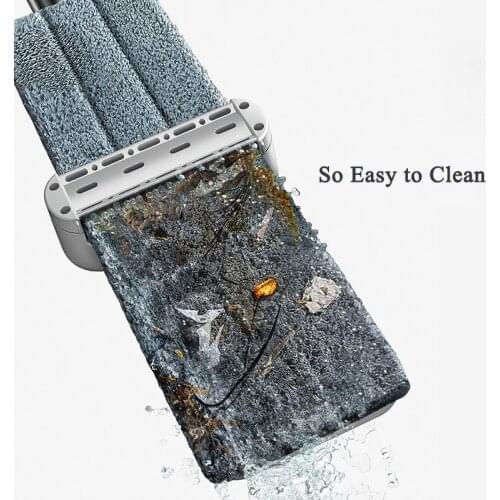 Magic Squeeze Flat Mop Free Hands Washing Floor Mops Cleaner With Microfiber Cloth Household Kitchen Cleaning Tools