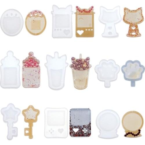 Quicksand Silicone Mold Game Console Capsule Machine Baby Bottle Drink Cup Cat Claw Crystal Ball Shape Mould Jewelry Craft Tools