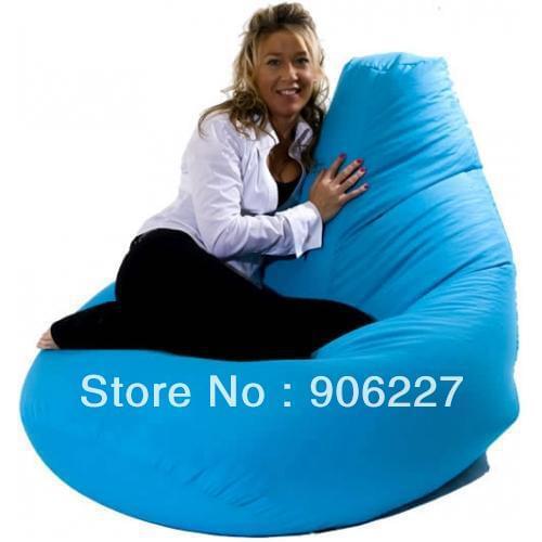 BLUE PORTABLE MODERN Relaxing bean bag chair, high quality beanbag sofa seat - free shipping