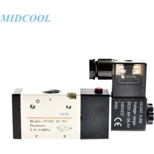 Solenoid Valve 3V300 Series 3V310 3V320 220V 110V 24V 12V 3 port 2 position Terminal/Grommet type Single / Double solenoid