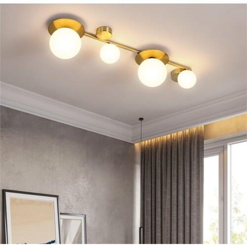 Nordic Style Minimalist Led Ceiling Lamp Art Golden Line Bedroom Open Kitchen Balcony Corridor Decor Ceiling Light Luminaire