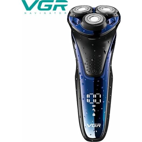 VGR Electric Shaver For Men 3 Blades Portable Beard Trimmer Cutting Multifunction Profession Electric Shaver IPX7 Washable