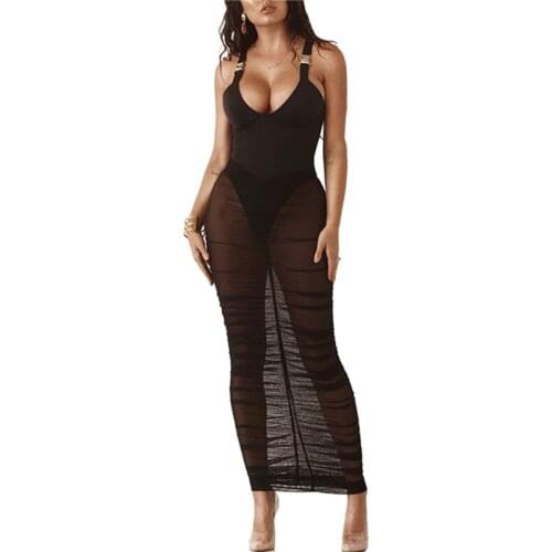 Xingqing Womens Skirt Cover-Ups New Arrival Comfortable Mesh Pleated Skirt for Beach Dating Party Vacation Shopping Travelling