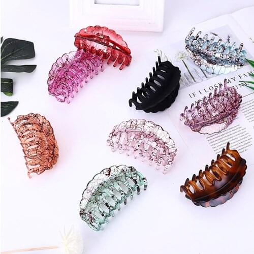 New Fashion Hair Claw For Women Barrettes Hair Crab Hairpin Clear Hair Clip Claw Clamp Hair Accessories For Women Headwear
