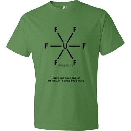 Patent Earth Uranium Hexafluoride UF6 Molecule T-Shirt Science Teacher Gift Physics Lab Tee