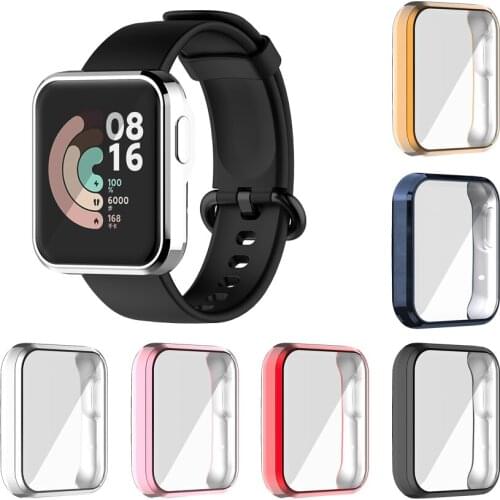 For Redmi Watch Case Plating TPU Protection Full Cover Shell Frame Bumper for Xiaomi Mi Watch Lite Global Version Protector Skin