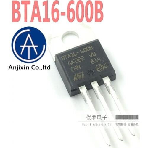 10pcs 100% orginal new triac BTA16-600B 16A600V TO-220 in stock