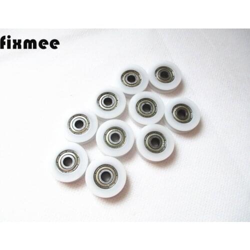 10 pcs U Nylon plastic Embedded 625 Groove Ball Bearings 5*24*7mm Guide Pulley