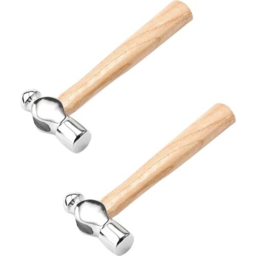 Jewelry Making Supplies Tools Jewelry Mini Hammer 6 Inch Ball Peen Hammers Chasing Hammer for Leather Craft 2Pcs