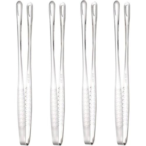 4Pcs Stainless Steel Food Tongs Barbecue Clamp Kitchen Serving Tong for Fried Fish Steak Kitchen Accessories