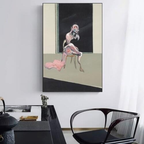 Famous Artist Francis Bacon Abstract “Triptych, August” Canvas Painting Poster and Print for Living Room Decor Wall Art Decor