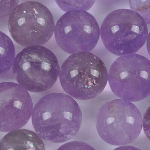 16MM Natural Purple Crystal Spherical Stone Bead (5PCS/Lot) Jewelry Making H072