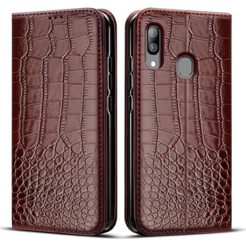 Case For Samsung A30 Case A305 Crocodile texture leather Case For Samsung Galaxy A30 GalaxyA30 A 30 SM-A305F A405F