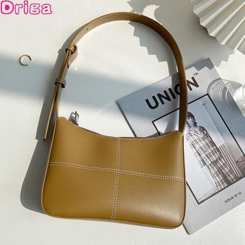 Driga Design Luxury Womens Handbags Famous Brand Mini Underarm Shoulder Bags Female 2021 Fashion PU Leather New Solid Bags