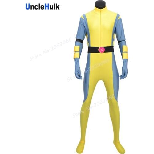 James Logan Howlett Yellow and Cyan Spandex Costume | UncleHulk