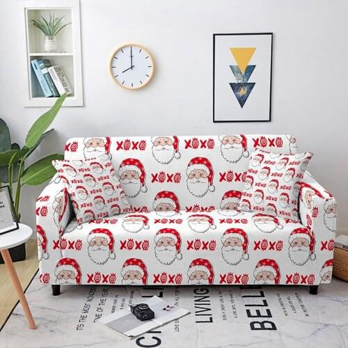 Elastic Sofa Cover for Living Room Christmas Sofa Cover Santa Claus Couch Cover Sofa Slipcover christmas decorations for home