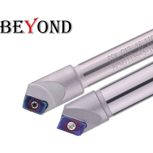 BEYOND SSK C16-16-110 45 Degree Chamfer Milling Tool APMT1135 APMT1604 CNC Carbide Inserts 12 20 mm Chamfering Lathe Mill Cutter
