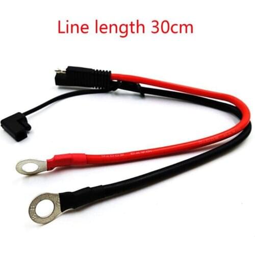 Battery Charging Cable SAE to O Ring Terminal Connectors Harness 10AWG Quick Disconnect SAE Cable for Motorcycles Cars