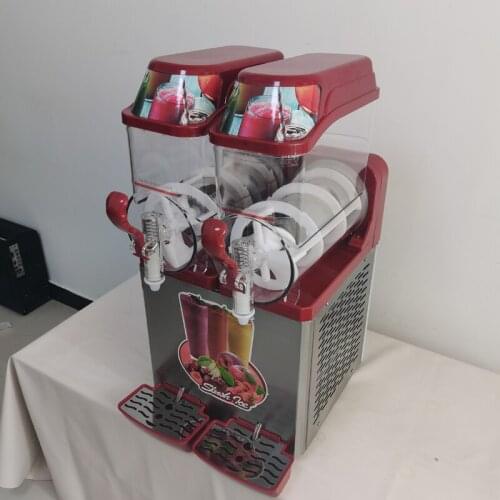 Commercial Slush Machine 2 Cylinder Snow Melting Machine Automatic Smoothies Machine 850W