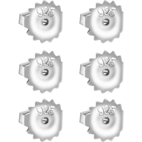 3 Pairs Brass Secure Screw on Earring Backs Replacement for threaded Post Diamond Earring Studs Screwbacks Locking Backs