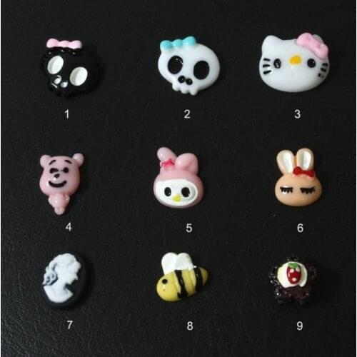 Cute Pretty 3d Nail Art Decorations Charms Studs Fashion KITTy Honeybee rabbit Cake