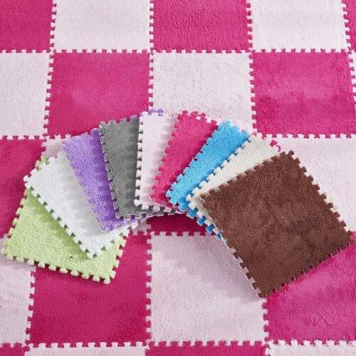 Soft Plush Rug Kids Baby Play Mat Toy Eva Foam Infant Developing Mat Rug Puzzle Interlock Floor Mat Home Decor 10Pcs/Lot 30*30cm
