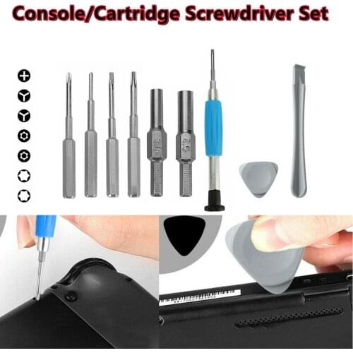 10in1 Phillips Tri-wing Screwdriver Kit For NintendoSwitch NES N64 NGC Wii GBC Sega Turbo Console Repair Tool Kit