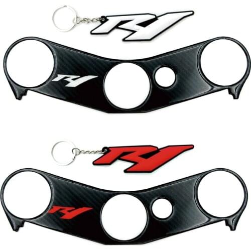 Motorcycle Pad Triple Tree Top Clamp Upper Front End Decals Carbon Fiber Stickers For Yamaha YZF1000 YZFR1 YZF-R1 2004 2005 2006