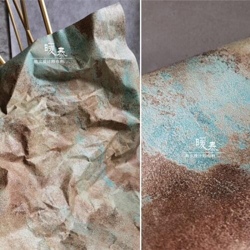 Retro Paper Sence Fabric Yellow Green Rust DIY Crafts Wedding Party Background Decor Modeling Creative Garment Designer Fabric