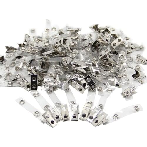 Wholesales 50 Pieces/lot High Quality Stainless Steel Nuse ID Card Holder Students Worker ID Badge Reel Office Supply