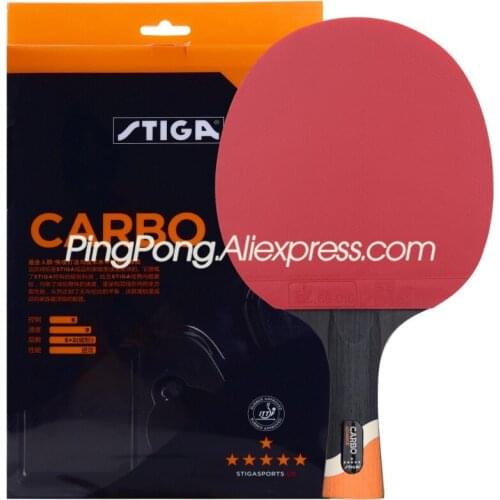 Ship in Original Box) STIGA 6 Star Table Tennis Racket with Rubber Stiga 6-Star Carbon Ping Pong Bat Gift Set
