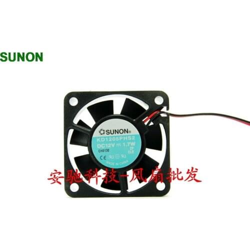Original For Sunon KD1205PHS2 5015 12V 1.7W 2 line 5CM 50mm cooling fan