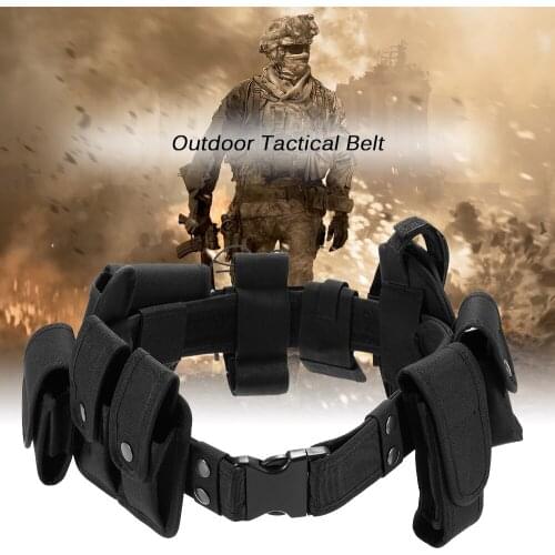Outdoor Tactical Belt Law Enforcement Modular Equipment Police Security Military Duty Utility Belt with Pouches Holster Gear