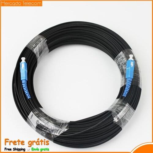 Outdoor Drop 30M/50M Cable SC UPC Simplex FTTH Drop Patch Cable Singlemode Fiber Optic Patch Cord FTTH Fiber Optic Jumper Cable