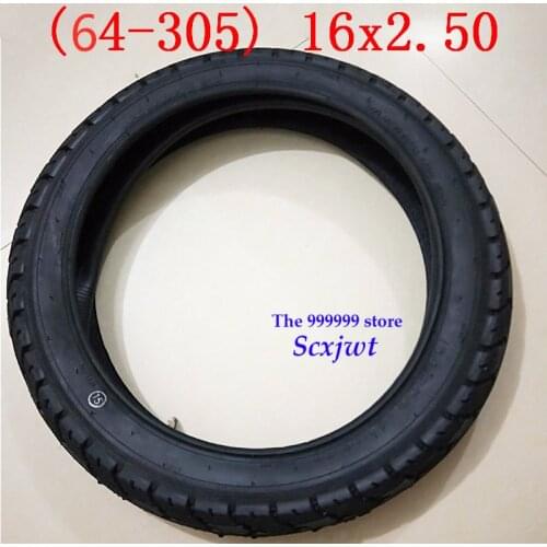 New High Performance 16x2.50 64-305 Tire and Inner Tube Fit for Electric Bikes Kids Bikes, Small BMX and Scooters