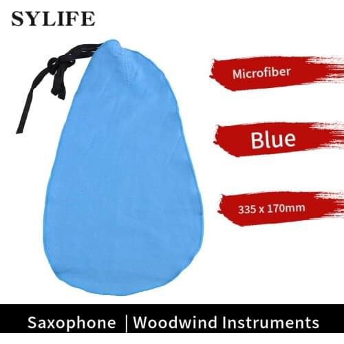 Blue Microfiber Cleaning Cloth for Clarinet Piccolo Flute Sax Saxphone