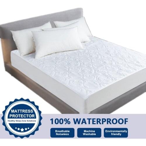 Bedding Quilted Mattress Protector Cover Elastic Waterproof Fitted Sheets Bed Protection Pad Cover Anti-mite Mattress Topper
