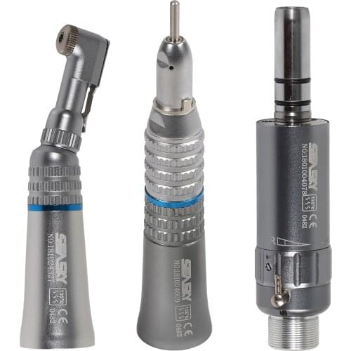 Dental Lab Air Motor 4/2Hole+straight nosecone Contra Angle handpiece Set dental Tool Teeth