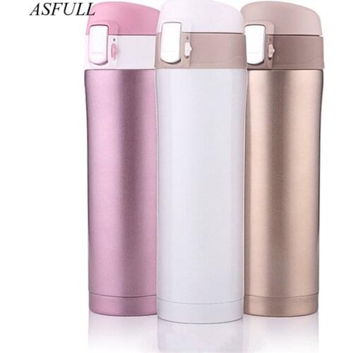 450ML Stainless Steel Coffee Thermos Mug Portable Car Vacuum Flasks Travel Thermo Cup Water Bottler Thermocup For Gifts