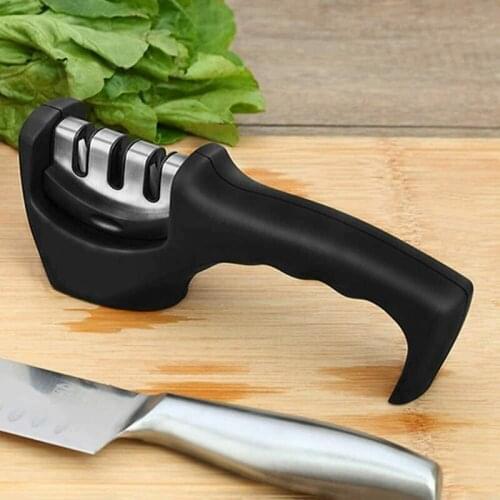 Knife Sharpener Cutter Sharpener Ceramic Tungsten Kitchen Cutter Blade Sharpener Combines Electric and Manual