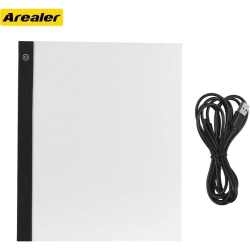 Arealer A3/A4 Three Level Dimmable Led Light Pad Drawing Board Pad Tracing Light Box Eye Protection Easier for Diamond Painting