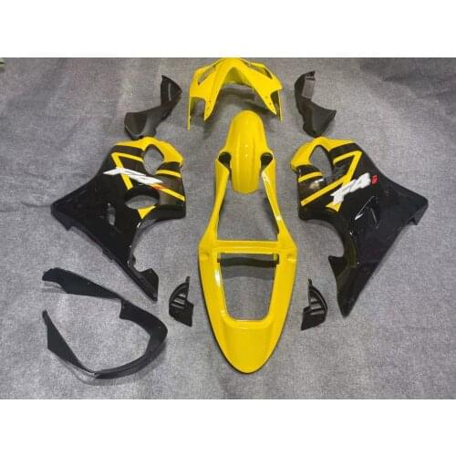 WHSC ABS INJECTION MODEL MOTORCYCLE Plastic Gloss Yellow And Black Color Full Fairings Kit For HONDA CBR600rr F4I 2001