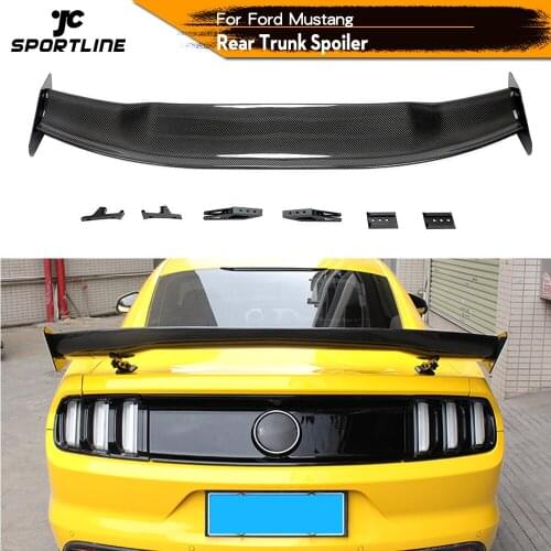 Rear Trunk Spoiler Boot Lip Wing Spoiler For Ford Mustang Coupe 2015 - 2018 Carbon Fiber